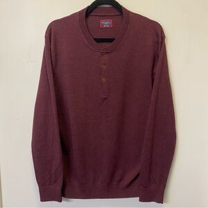 UNTUCKit Travis Henley Sweater Men's M DPU Maroon 100% Merino Wool 40253